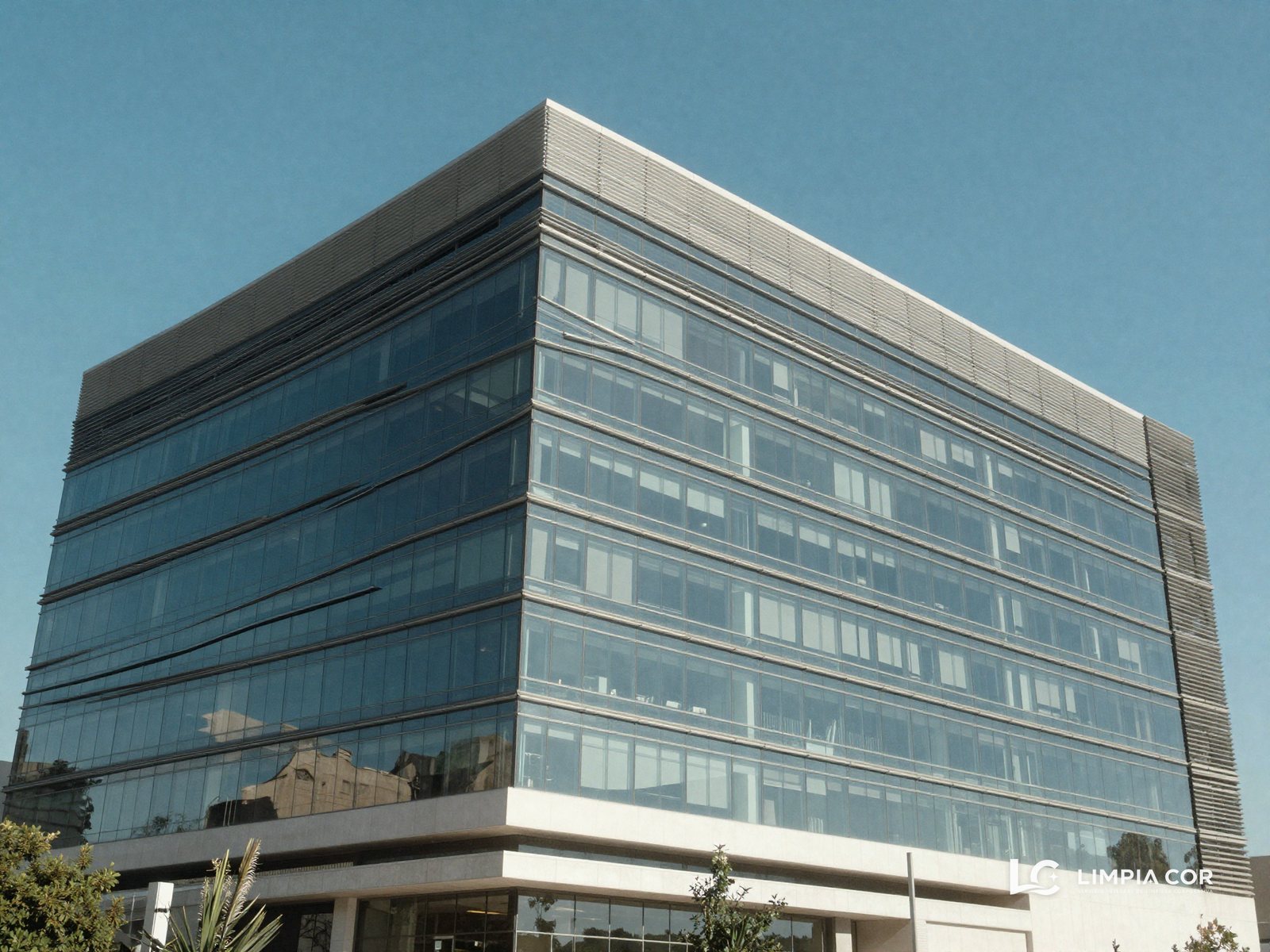 Edificio corporativo en Córdoba atendido por una empresa de limpieza